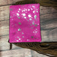 Pink Silver Splatter Hair on Cowhide Small Crossbody Purse with Fringe ADBG109PKACSLFRNG