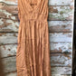 Dresses Women’s Apricot Shirred Tier Viscose Dress Two Colors