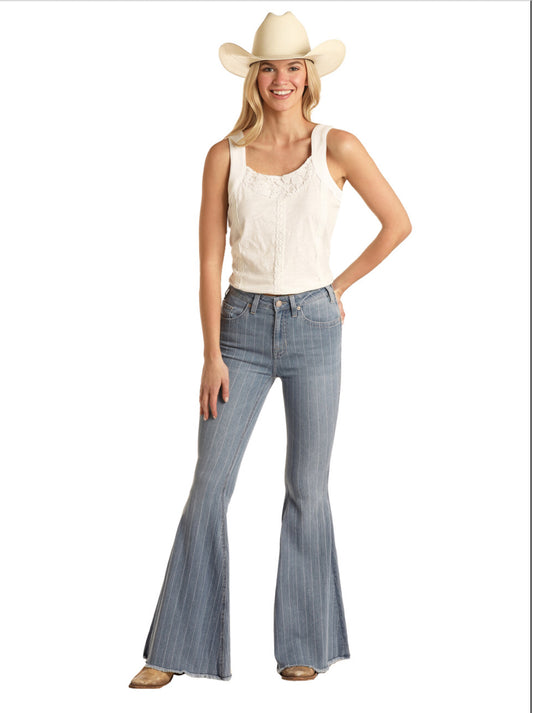 Women’s High Rise Bell Bottom Jeans WHB3527