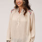 Shirts Women’s sale no returns Roper White Floral Blouse 03-050-0565-7054
