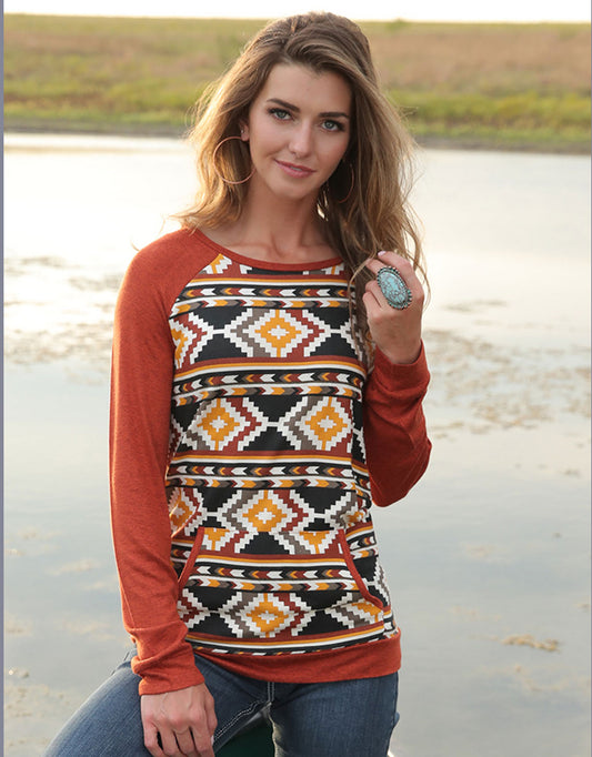 Shirts Women’s Aztec Print CTK7422001