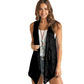 Shirts Women’s Crocheted Flyaway Vest Black RRWT38RZOK