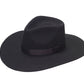 Hats M&F LADIES PINCH FRONT BLACK HAT T7810001