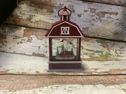 Home Decor Christmas Snowman Barn Light