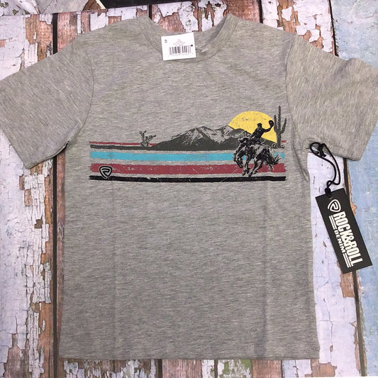 Boy’s t-shirts grey rock & roll P3T3086