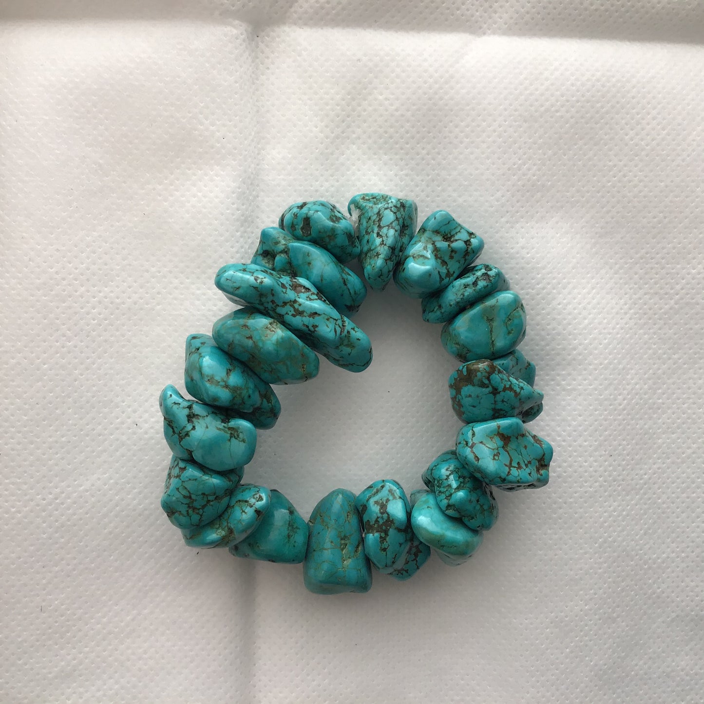 Real stone turquoise bracelets in various colors and shapes