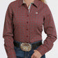 Shirts Women’s Cinch Button Up. MSW9165013 Red. ERKU-EE