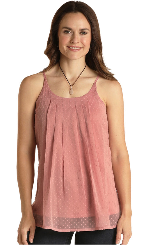 Shirt Women’s Panhandle Swiss Dot Pleated Cami WLWT50R0T6