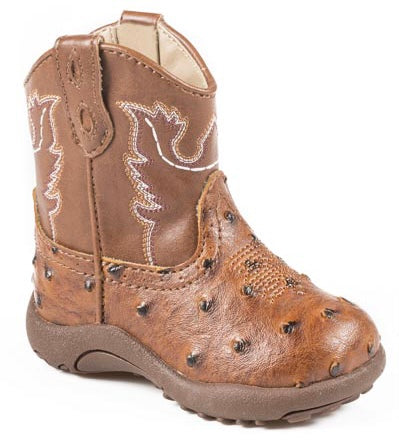 Boots Kid’s, for baby, toddlers and youth, Ostrich tan Bumps 09-016-1900-0807, 09-017-1900-0807, 09-018-1900-0807,