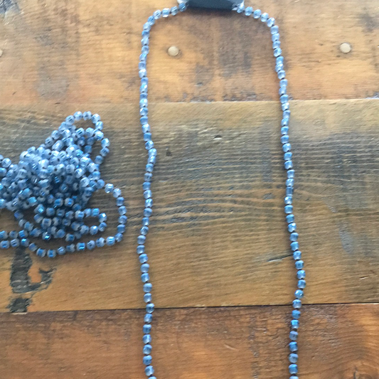 blue beaded necklace