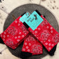 Socks Women’s 3434-N Red bandana design.