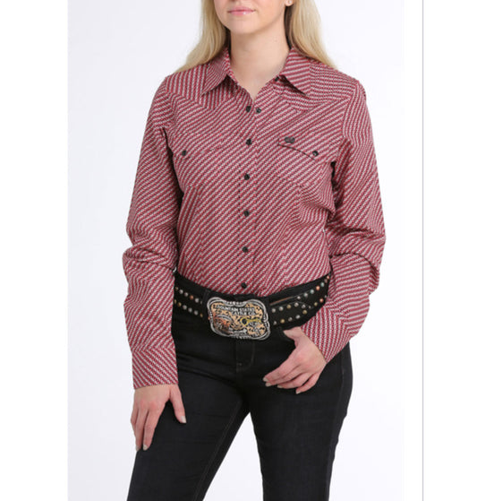 Shirts Women’s Cinch pink geo print MSW9201007