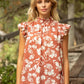 Shirts Women’s Camilla Hawaiian Ruffle Rust Print