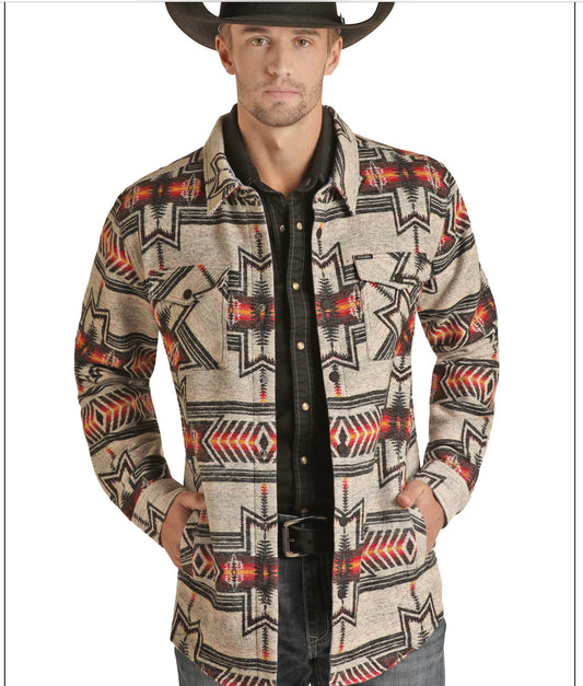 Outerwear Men’s Aztec Shirt Jacket RRMO92RZWP