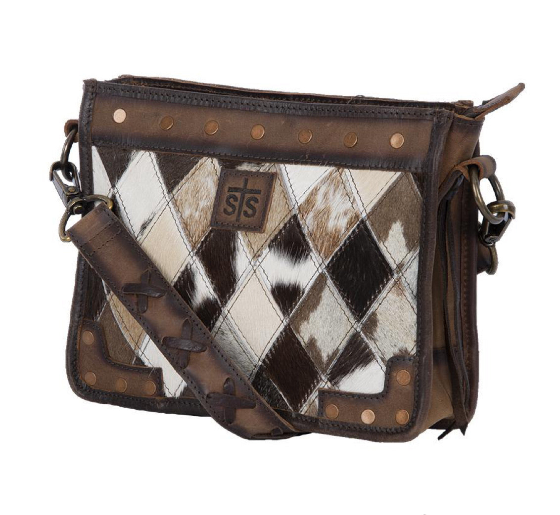 Purses STS Mae Diamond Crossbody Cow Hide STS37138