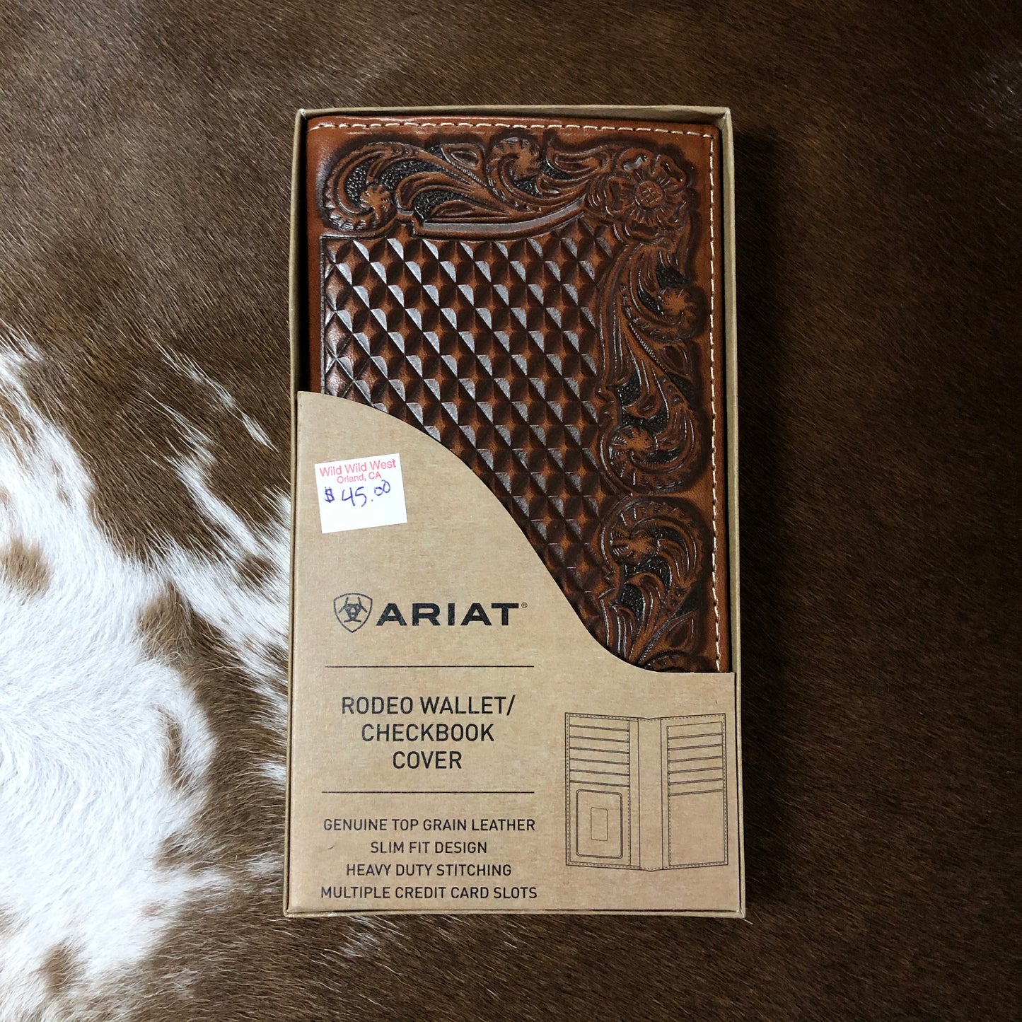 Wallets Ariat A3544502 Tooled Rodeo Wallet/Checkbook Cover