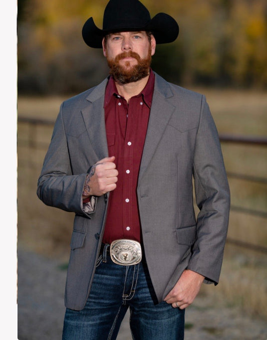 Outerwear Men’s Wyoming Traders Polyester Sport Jacket Charcoal Grey SPC