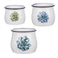 Giftware Enamel Succulent Mini Planters