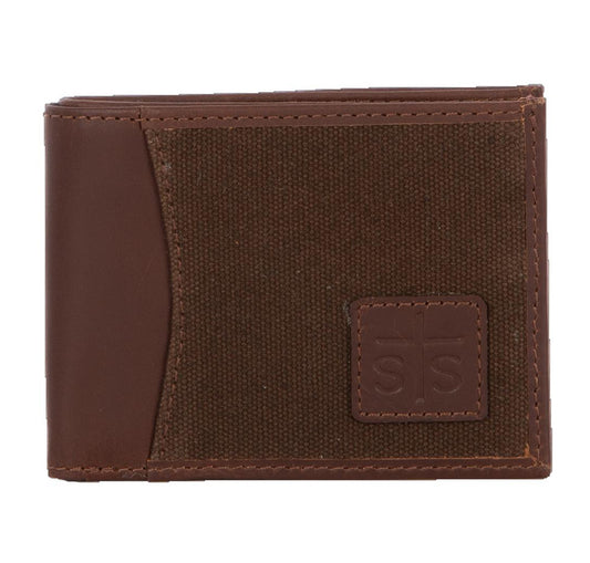 Wallet STS Chocolate Canvas Bifold II STS63817