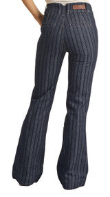 Women’s Jeans Rock and Roll Stripe Jacquard Trouser