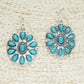 Jewelry Earrings Silver Navajo Turquoise Cluster Earring AE3882