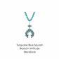 Turquoise Blue Squash Blossom Attitude Necklace Jewelry ANC4674