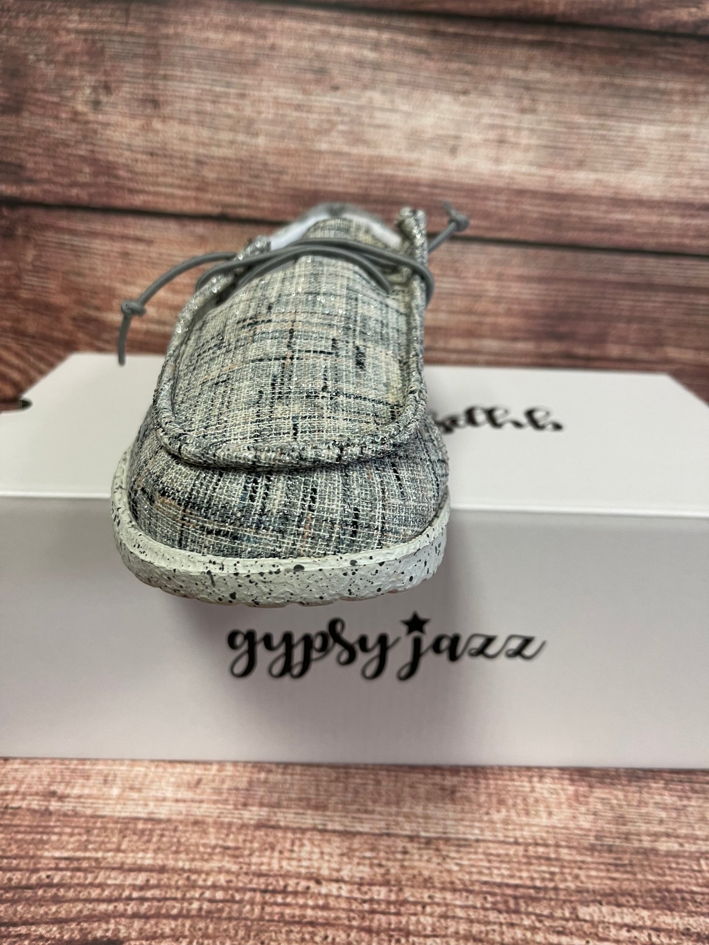 Shoes Women’s Gypsy Jazz Plaid Sparkle Grey GJSP0294-032