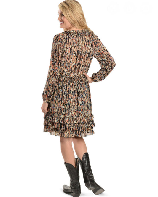 Dresses Scully Feather Print Design HC76