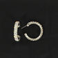 Jewelry silver and crystal hoop Earrings 29650