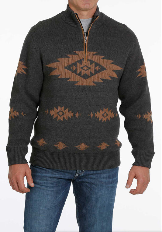 Outerwear Men’s Cinch Aztec Grey/Tan Sweater MWK1560001