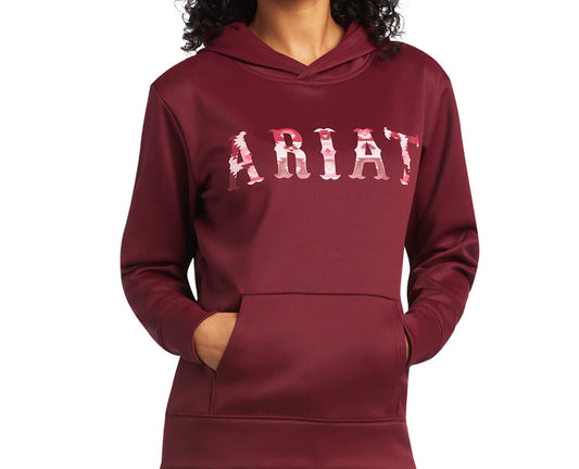 Shirts Women’s Ariat Tek Hoodie Zinfandel 10039815