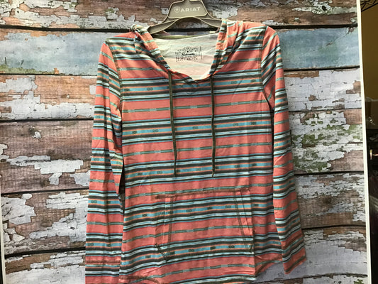 Shirts Women’s Pink Serape Hoodie L8H3469