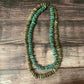 Turquoise Phases Beaded Strand necklace disk bead