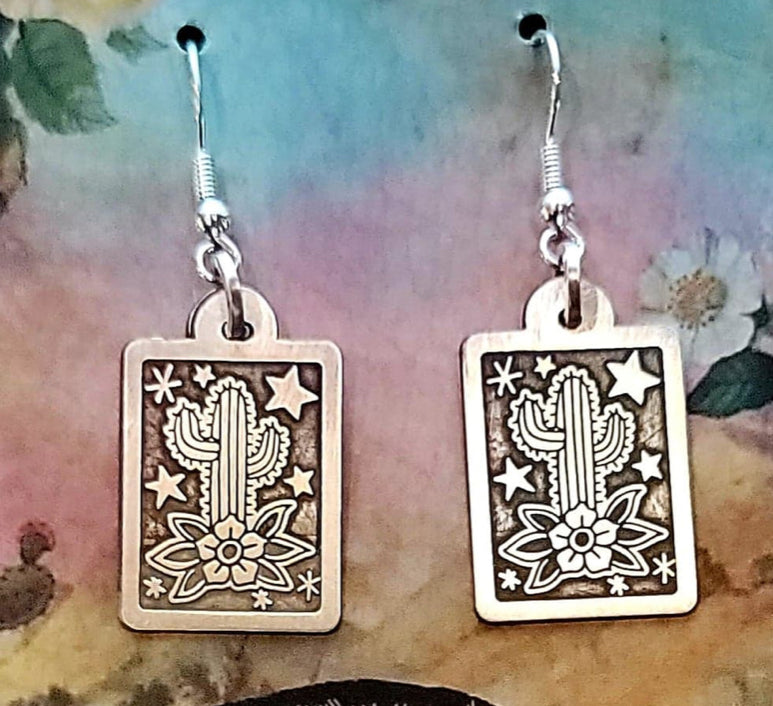 Earrings cactus-J36