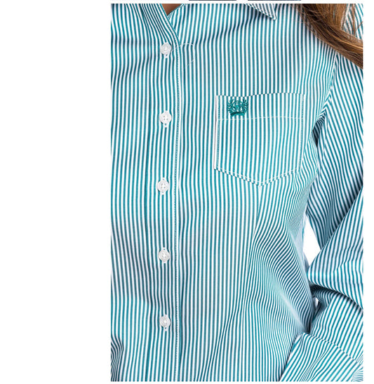 Shirts Women’s Cinch Shirt Tea Green Stripe MSW9164088 TEA