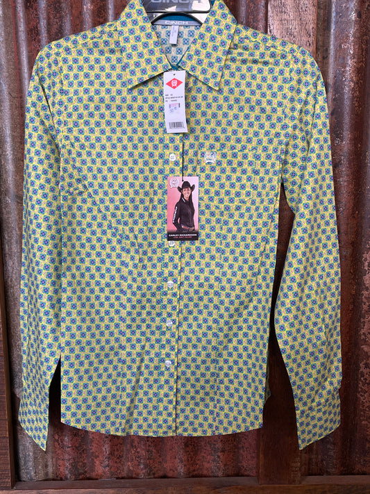 Shirts Women’s Cinch Button Up — Lime MSW9164166