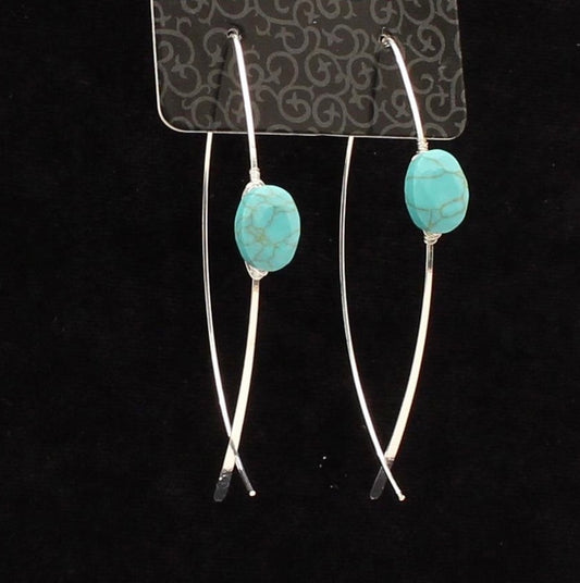 Jewelry earrings silver & Turquoise 30918