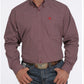Shirts Men’s Cinch Red Burgundy Print Long Sleeve MTW1105430