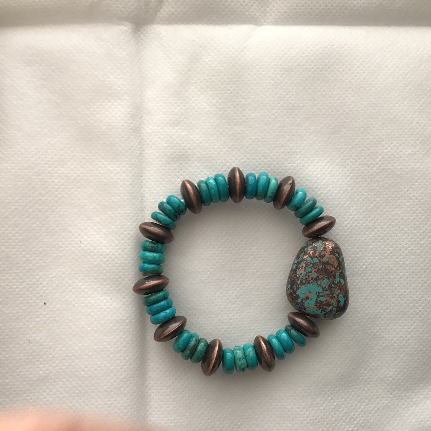 Real stone turquoise bracelets in various colors and shapes