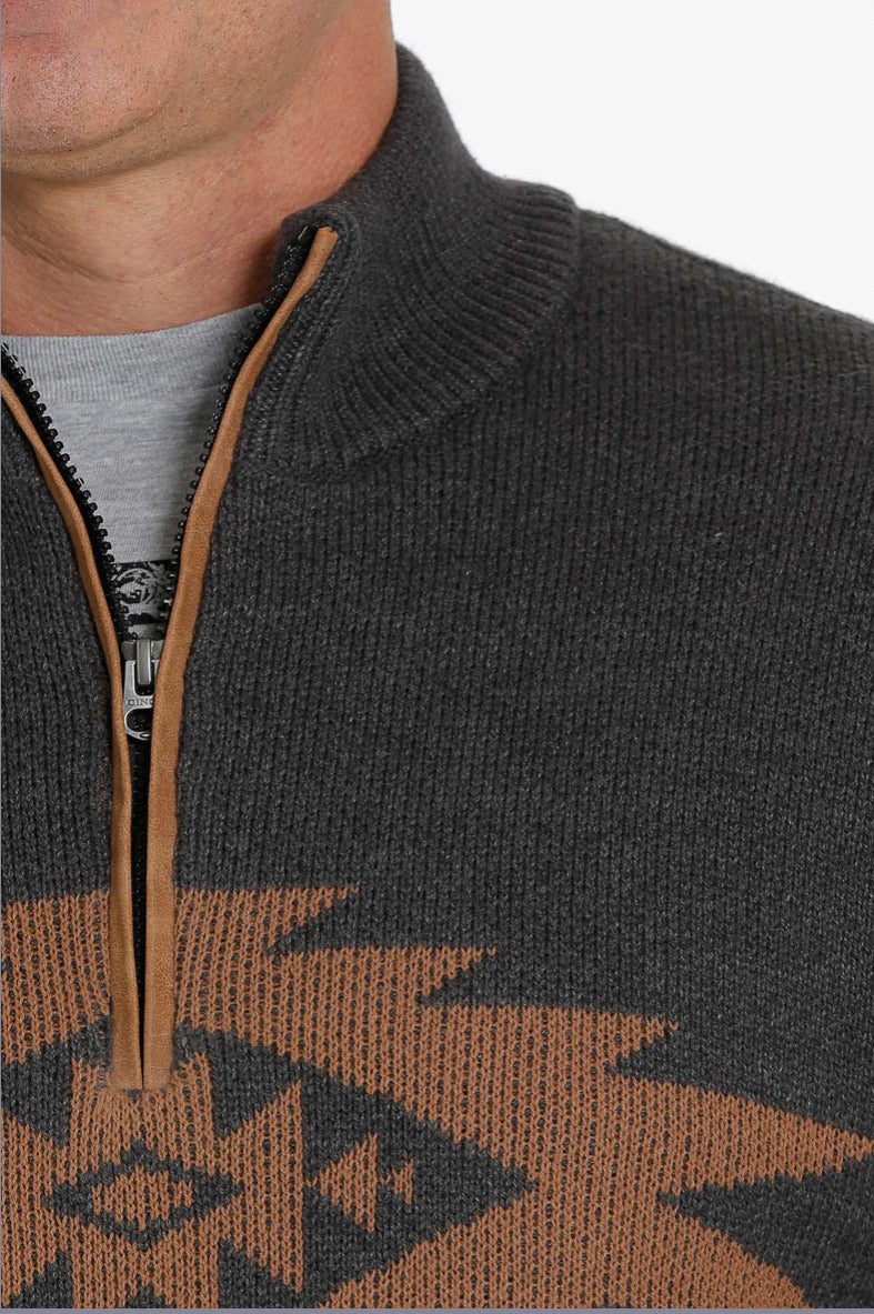Outerwear Men’s Cinch Aztec Grey/Tan Sweater MWK1560001