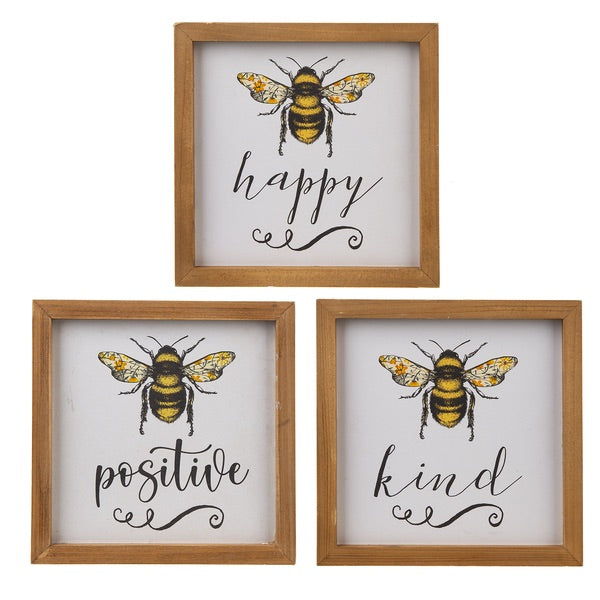 Wooden Bee signs home decor