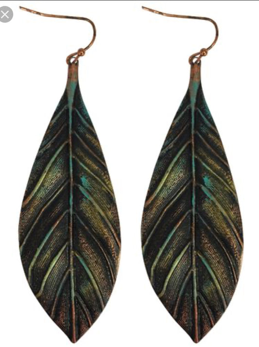 Jewelry Blazin Roxx Feather Earrings 30836