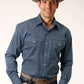Shirts Mens Roper Geo Print Blue