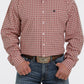 Shirts Men's Cinch MTW1105356 Pink Plaid