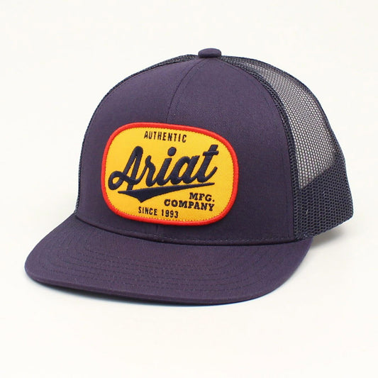 Ball Caps Ariat Blue Yellow Logo