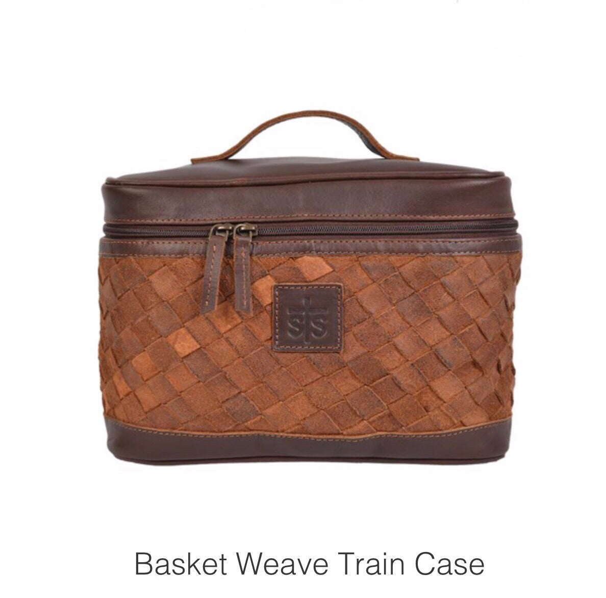 Purses Bags STS Ranchwear 35967 Basketweave train case