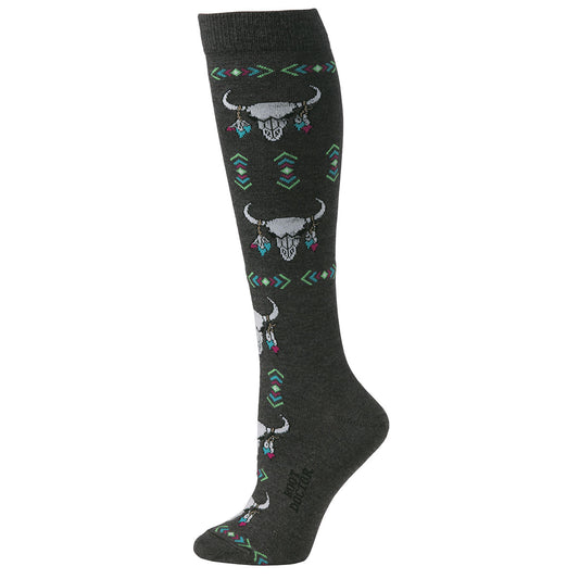 BOOT DOCTOR LADIES OTC SOCKS SKULL GREY 0417006 Women’s Socks