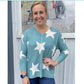 Shirts Women’s Teal Sweater with Star  Design RRWT32RZO9