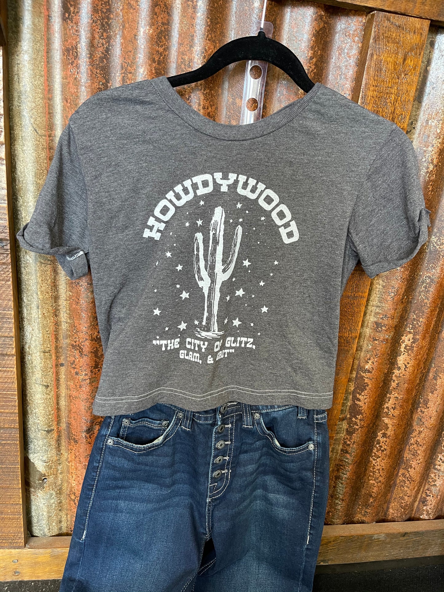 Shirts Women’s Gray Crop Top Howdywood