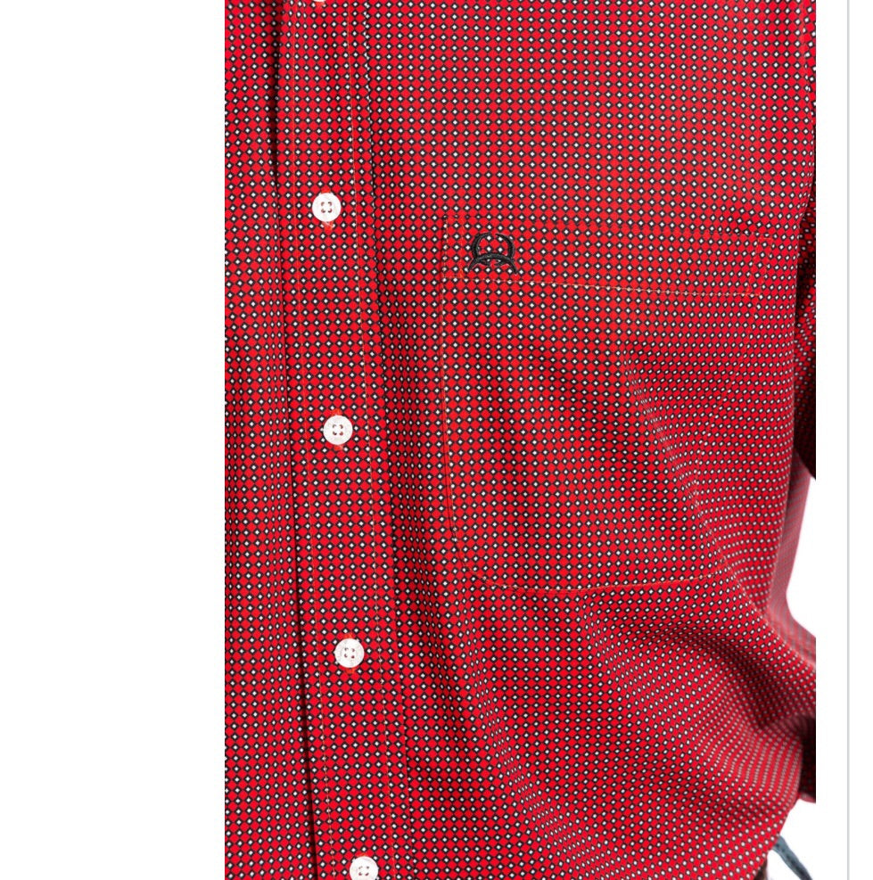 Shirts Men’s Cinch red geo print MTW1704038